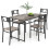 Costway Industrial Dining Table Set of 5 w/ 4 Chairs for Kitchen Dining Room 1