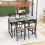 Costway Industrial Dining Table Set of 5 w/ 4 Chairs for Kitchen Dining Room 5