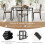 Costway Industrial Dining Table Set of 5 w/ 4 Chairs for Kitchen Dining Room 7
