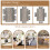 Costway Industrial Dining Table Set of 5 w/ 4 Chairs for Kitchen Dining Room 4