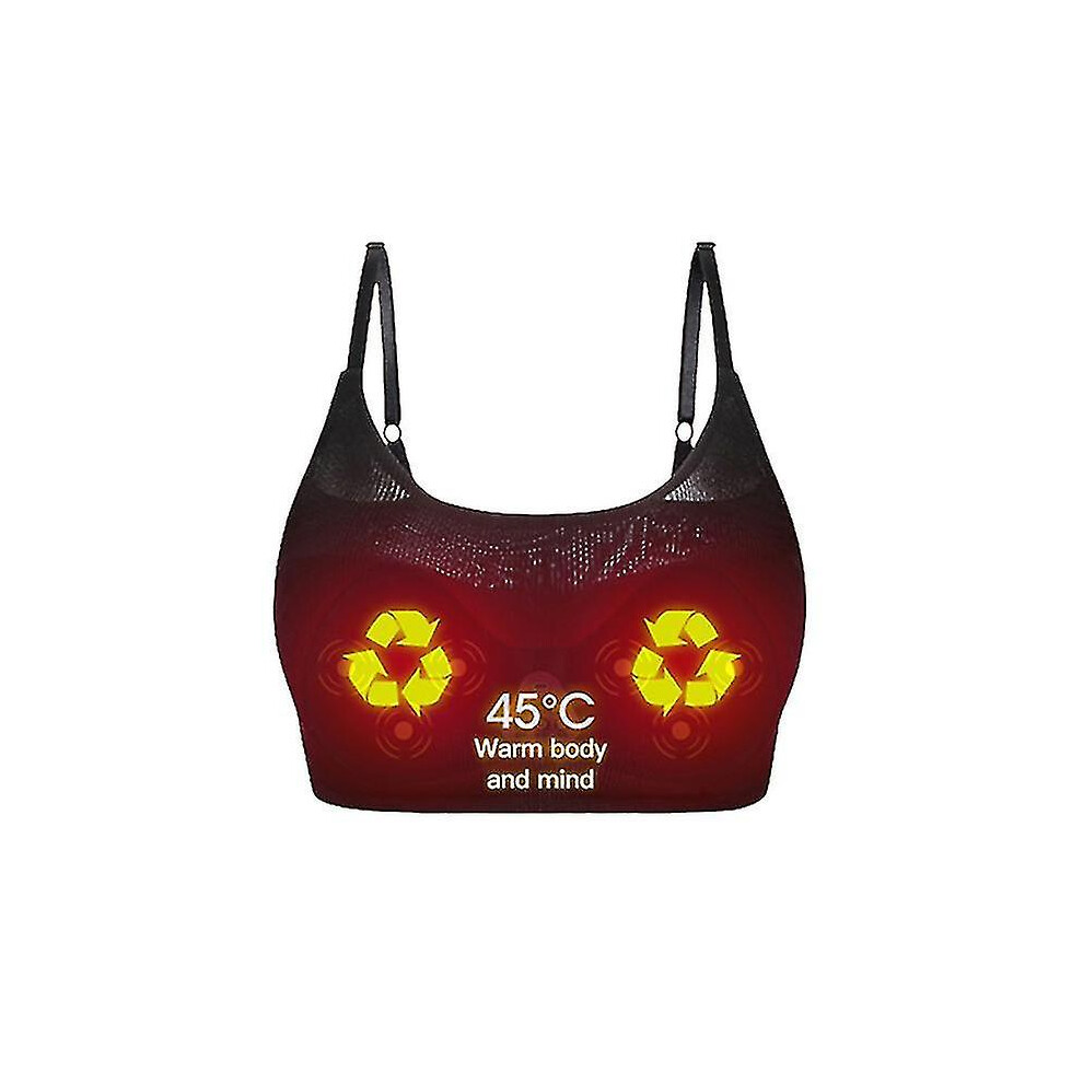 Electric Breast Massager Smart Vibration Heating Hot Compress Stimulator Enhancer Chest Shaping Relaxing Breast Care Massage Bra