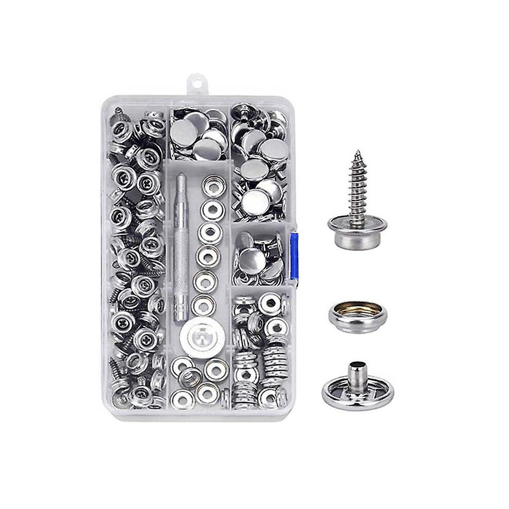 15Mm Snap Kit Marine Boats Snap Fastener Stainless Steel Snap Buttons 150Pcs 9408999054188