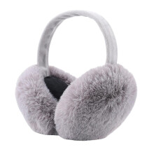 (Grey) Winter Women Kids Fleece Plush Soft Cute Earmuffs Girls Earflap Warmers Earmuff