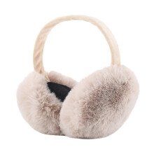 (Beige) Winter Women Kids Fleece Plush Soft Cute Earmuffs Girls Earflap Warmers Earmuff