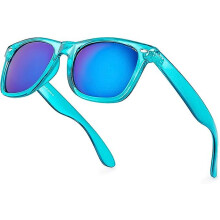 Translucent Frame Colorful Neon 80s Mirrored Sunglasses For Men And Women