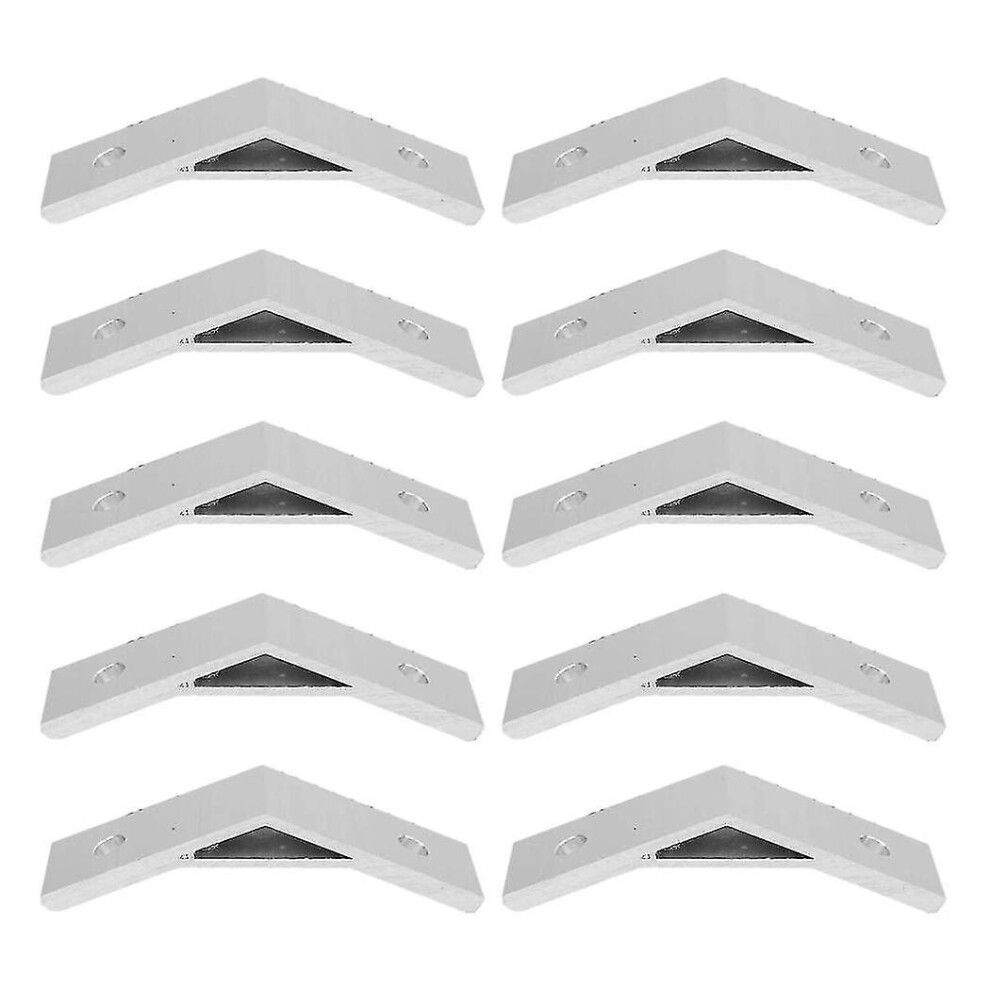 10Pcs 135 Degrees Bracket Angle, Aluminum Corner Braces(3030) Silver