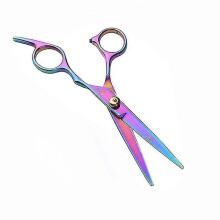 Professional Japan 440c Steel 6inch Rainbow Cut Hair Scissors Set Cutting Shears Thinning Barber Scissor Hairdressing Scissors