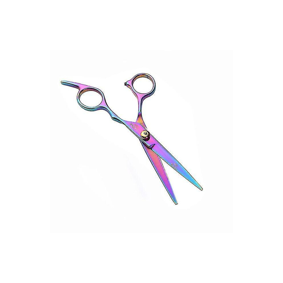 Professional Japan 440c Steel 6inch Rainbow Cut Hair Scissors Set Cutting Shears Thinning Barber Scissor Hairdressing Scissors