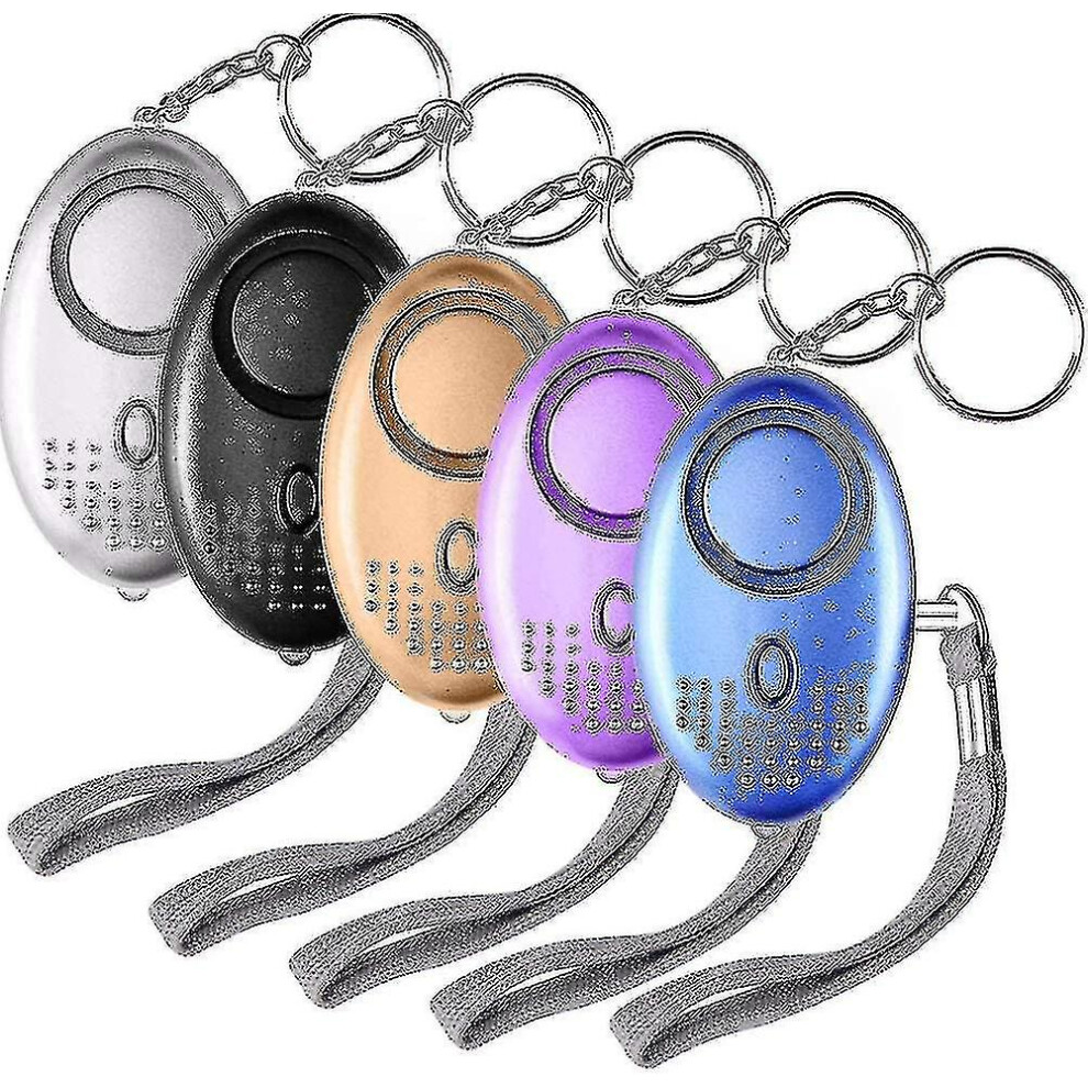 5 Pack 140Db Personal Security Alarm Keychain With Led ,Personal Alarm Light