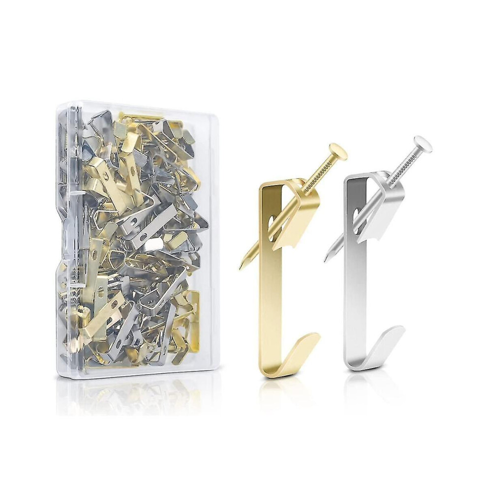 130 Pcs Picture Hangers Kit - 30lb Multipurpose Picture Hanging Hooks Kit Drywall Wooden Wall Pictu