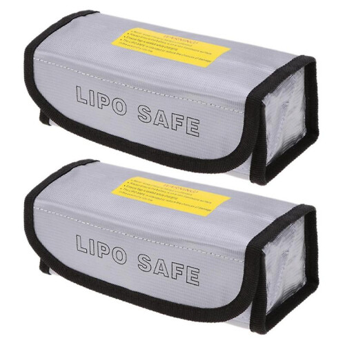 2x Fireproof LiPo Battery Bag Explosion-Proof Safety Safe Charging Container