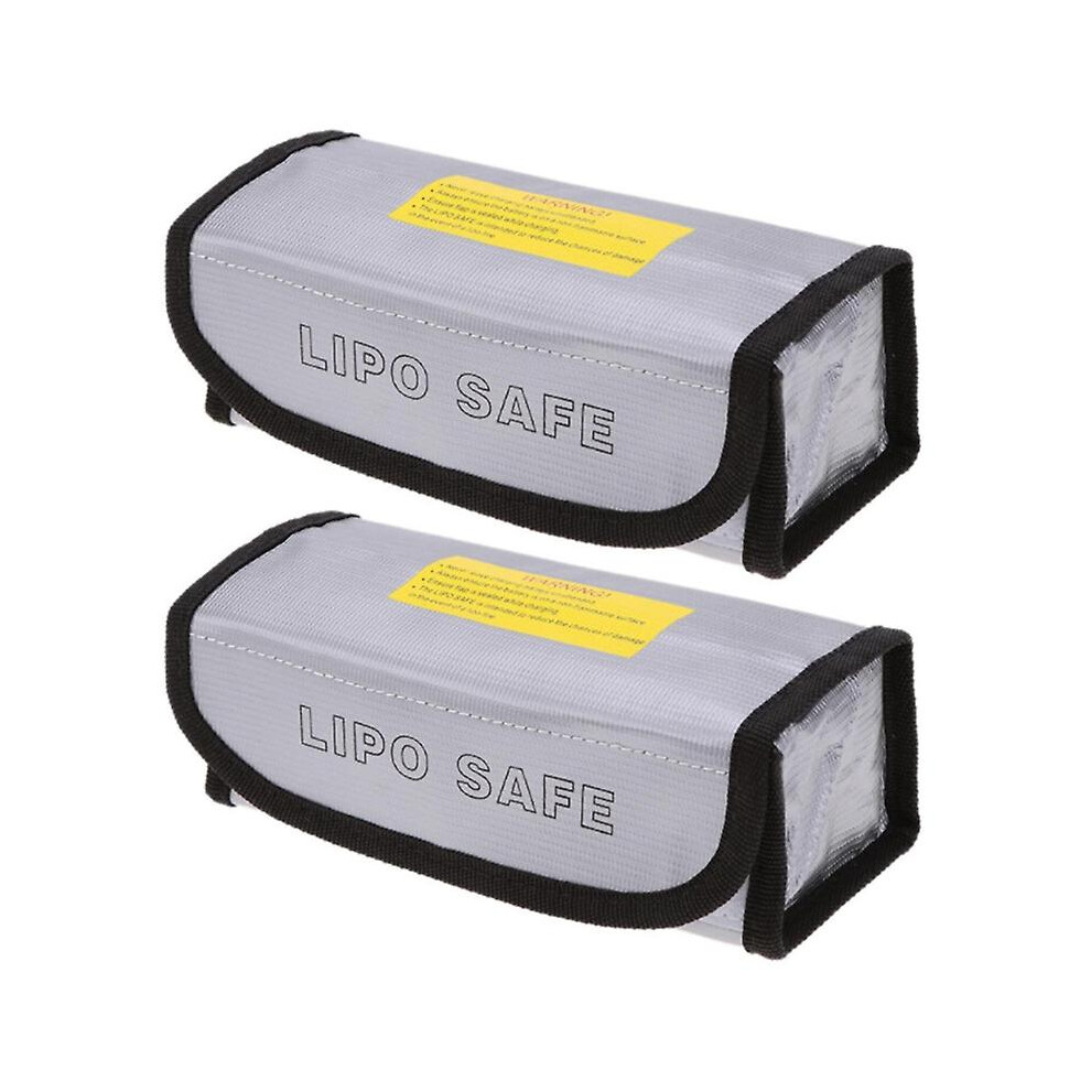 2x Fireproof LiPo Battery Bag Explosion-Proof Safety Safe Charging Container