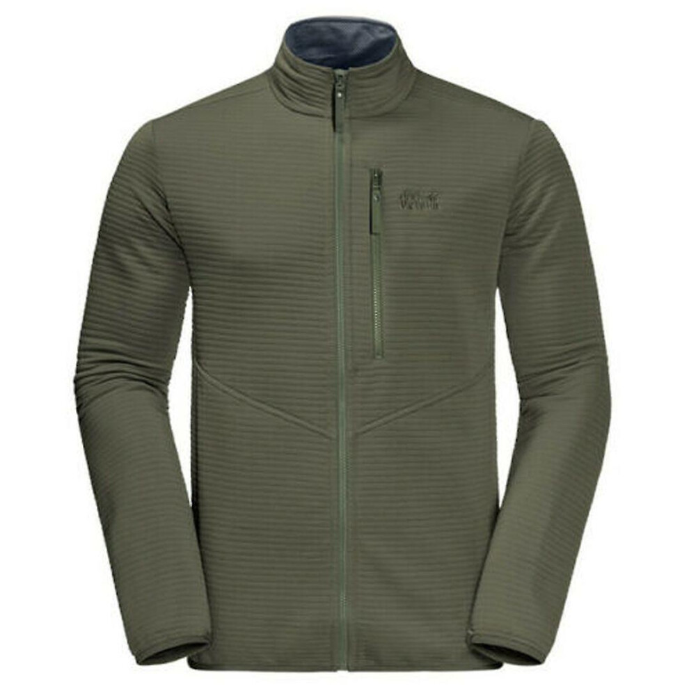 Jack Wolfskin Modesto Long Sleeve Zip Up Mens Jacket 1706491 5052 Green