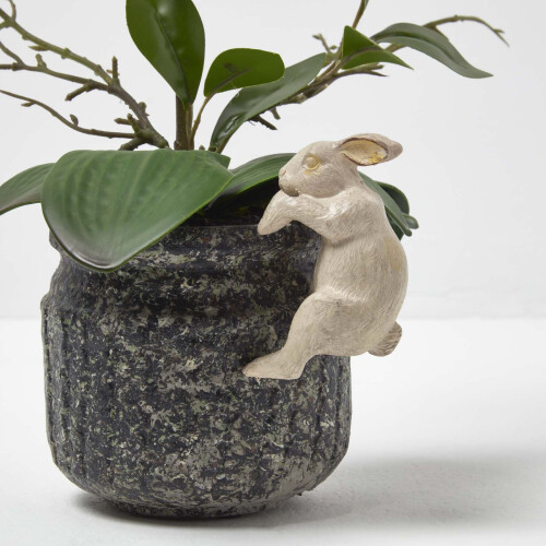 Homescapes HOMESCAPES Rabbit Pot Hangers - Pot Decoration