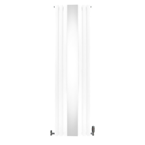 Οβάλ καθρέφτης καλοριφέρ και βαλβίδες - 1800mm x 500mm - Λευκό 1