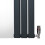 Flachspiegelheizkörper & Ventile - 1800mm x 425mm - Anthrazitgrau 7