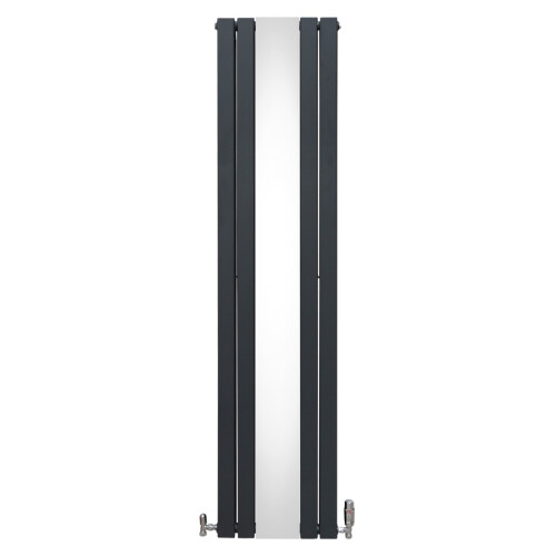 Flachspiegelheizkörper & Ventile - 1800mm x 425mm - Anthrazitgrau 1