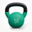 Kettlebell 14kg verde con base piatta e manico ergonomico 1