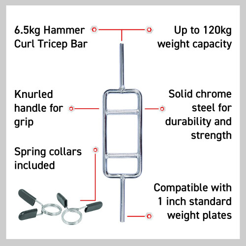 Μπάρα Body Revolution Hammer Curl 1" Standard 2