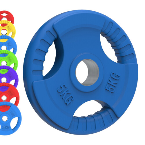 Βάρη από καουτσούκ Tri-Grip Olympic – Ζεύγη και σετ χρωμάτων 1
