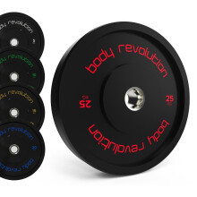 Body Revolution Olympisches schwarzes Bumper-Platten-Set 100 kg