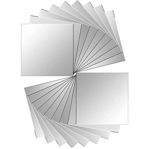 18 Pcs Mirror Sheets Simple Modern Mirror Plastic Mirror Self-adhesive