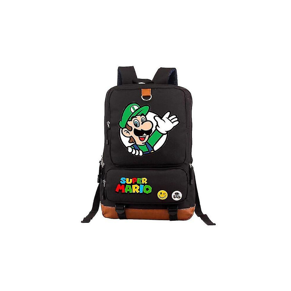 (Army Green) Super Mario Backpack Student Backpack Youth Backpack Men's And Women's Casual Backpack Large Capacity Travel Bag-image-OPC-PDWQHVV-NEW