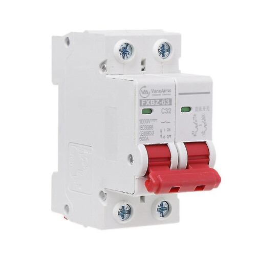 (32A) 2p Dc 1000v Solar Mini Circuit Breaker 6a/10a/16a/20a/25a/32a/40a/50a/63a Dc Mcb For Pv System