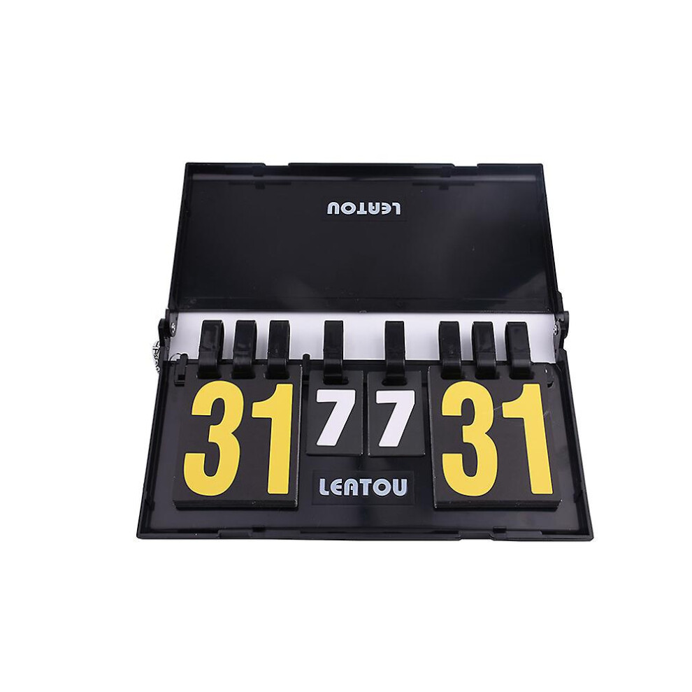 Sports Scoreboard 4 Digit Flip Portable Scoreboard for Competition Volleyball Badminton Table Tennis Football Basketball