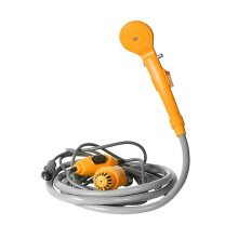 12v Camping Shower With Water Pump - Portable Outdoor Shower Kit With 6 Meter Cable And Cigarette Lighter Plug