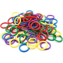 50pcs Plastic Loose Leaf Binder Rings Multicolor Binder Rings,flexible Plastic Book Rings For School Office Notebook Scrapbook Keychain Cards Document
