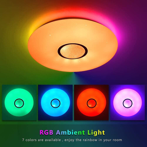 Color Changing Led Ceiling Light With Bluetooth And Remote Control 36w Ip44 Dimmable Waterproof Bathroom Lighting 2
