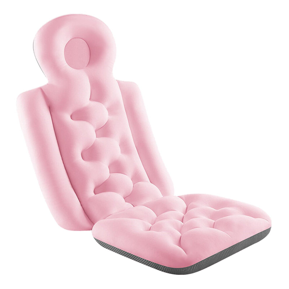 (Pink, B) Large Full Body Bath Pillow Adult Bath Cushion Spa Shower Bathtub Suction Pillow,50% Offer