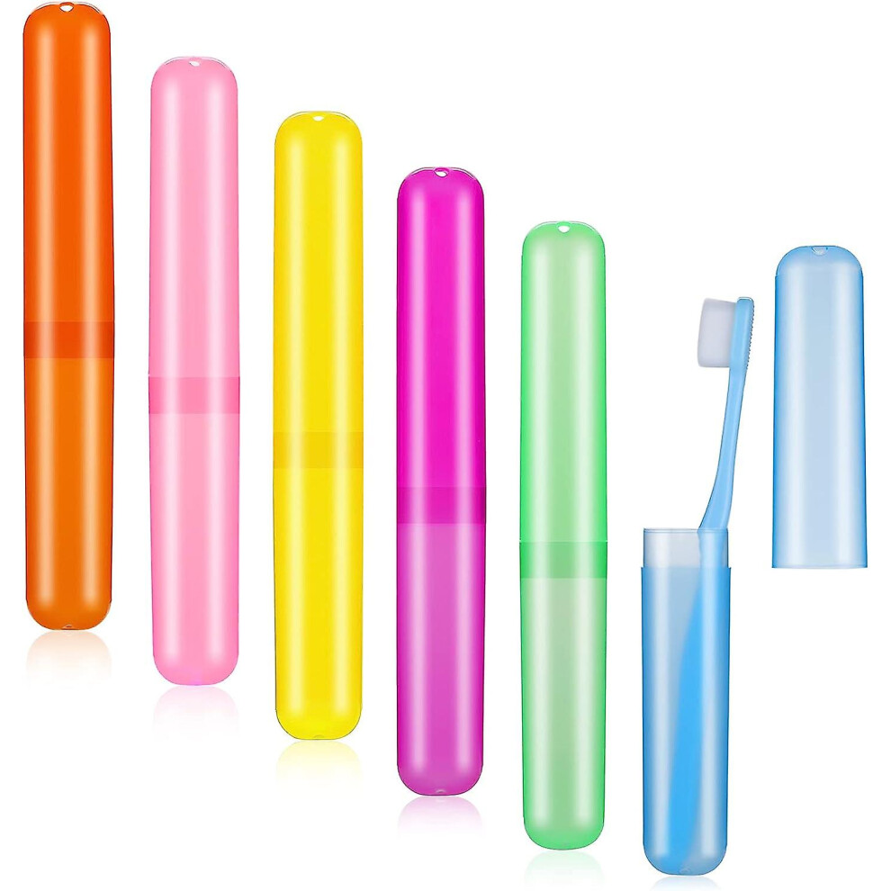 6 Pack Toothbrush Case Travel Case, Plastic Toothbrush Case Travel Toothbrush Cover Eco-friendly Toothbrush Storage Box