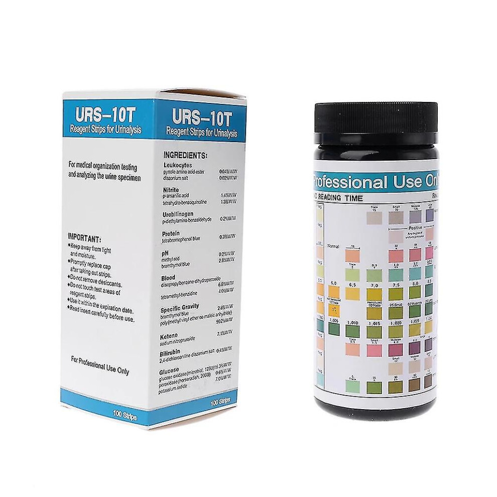 100 Strips Urs-10t Urinalysis Reagent Strips 10 Parameters Urine Test Strip