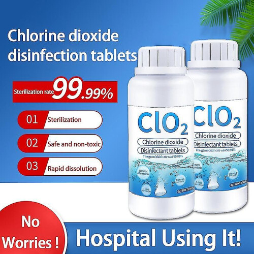 1tablet = 1l Disinfectant 100/200pcs Clo2 Chlorine Dioxide Effervescent 2