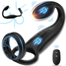10 Vibration Modes Cock Ring Gay Prostate Massage Couples Sex Toys