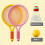 (Yellow Pink) Children Badminton Racket Set 1