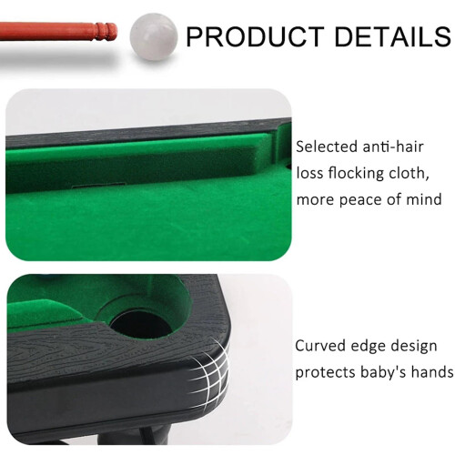 (A) Mini Pool Table Table Billiards Game Set With 2 Sticks 1