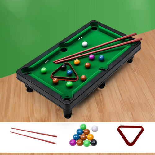 (B) Mini Pool Table Table Billiards Game Set With 2 Sticks 2