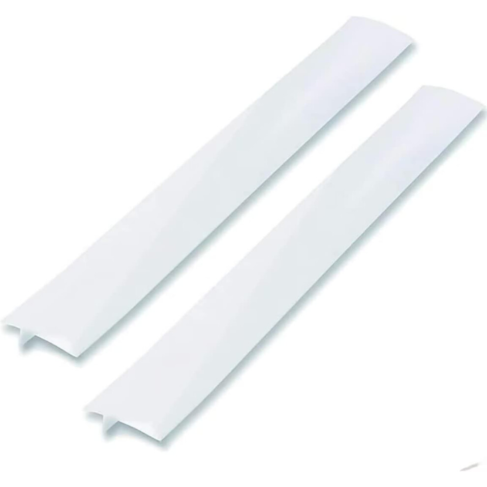 2 Pcs Silicone Gap Cover, Silicone Gap Stopper Kitchen Stove Counter Gap Covers, Stove Space Fillers (25in, White)