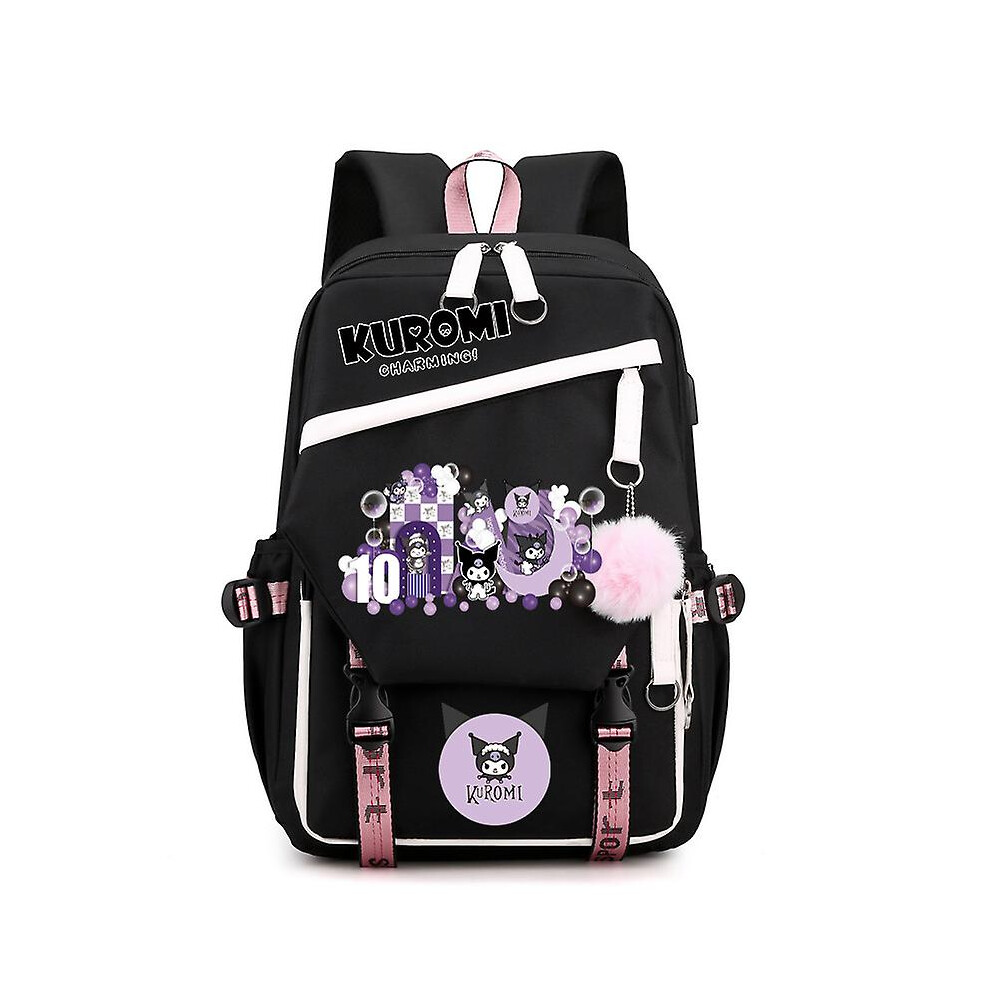 Kuromi Melody Joint Peripheral Backpack Female Japanese Cute Primary School Students Junior High School Large-capacity Schoolbag