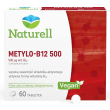 Naturell Metylo-B12 500 60 tab immune system metabolism anti fatigue supplement