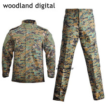 (woodland digi, XL) 13 Color Tactical Uniform Shirt   Pants Camo Camouflage Combat Uniform Men's Clothing Suit Airsoft Hunting Cs Game