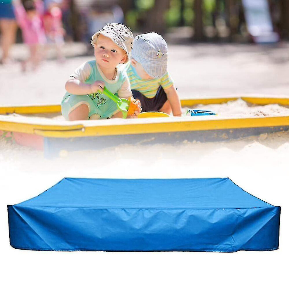 (, 150*150Cm) Sandbox Cover With Drawstring, Square Dust-Proof Beach Sandbox Cover, Waterproof Sandpit Swimming Pool F4871 Blue