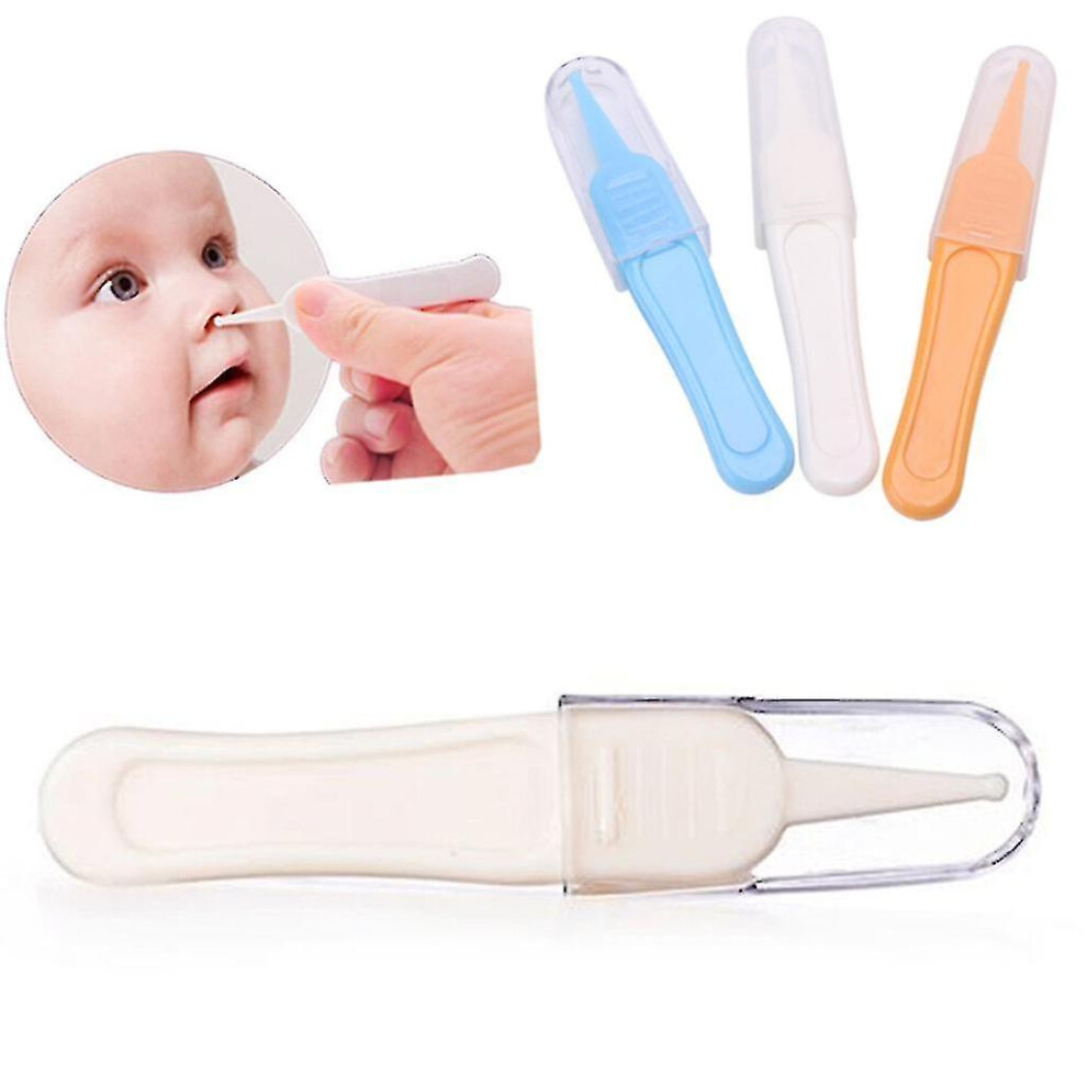 Baby Care Ear Nose Navel Cleaning Tweezers Forceps Plastic Cleaner Clip