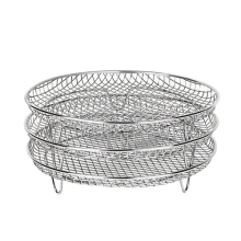 (Round) 3Pcs Stackable Air Fryer Racks Fit All 4.2-5.8QT
