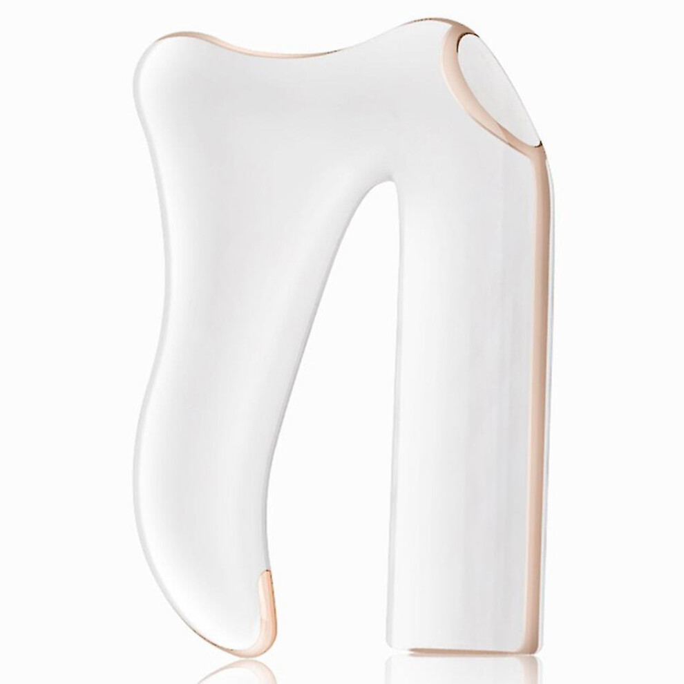 (White) 2023 New 2000Mah Electric Gua Sha Facial Neck Vibration Heat Massage Board Face Scraping Lifting Beauty Massager White