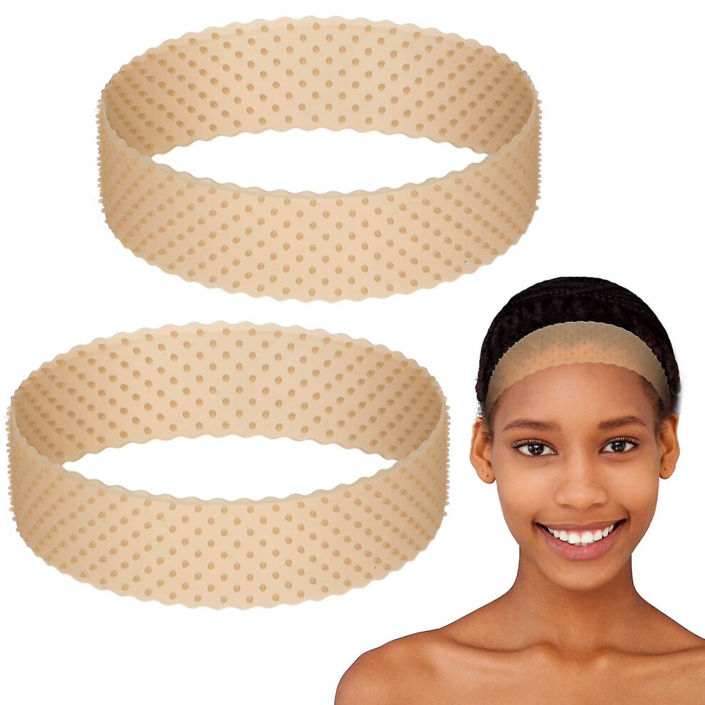 2 Pieces Silicone Grip Wig Band Adjustable Silicone Wig Headband Fix Non-Slip Wig Bands Seamless Wig Band Wig Grip Band Not,Specified