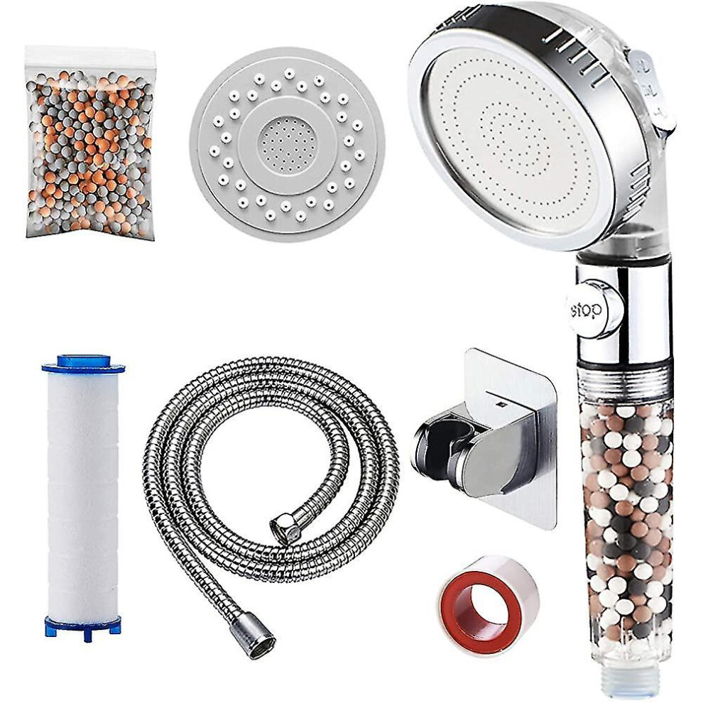 Eco-friendly Shower Head With Pp Cotton Filter, Additional Filter Stones, Spare